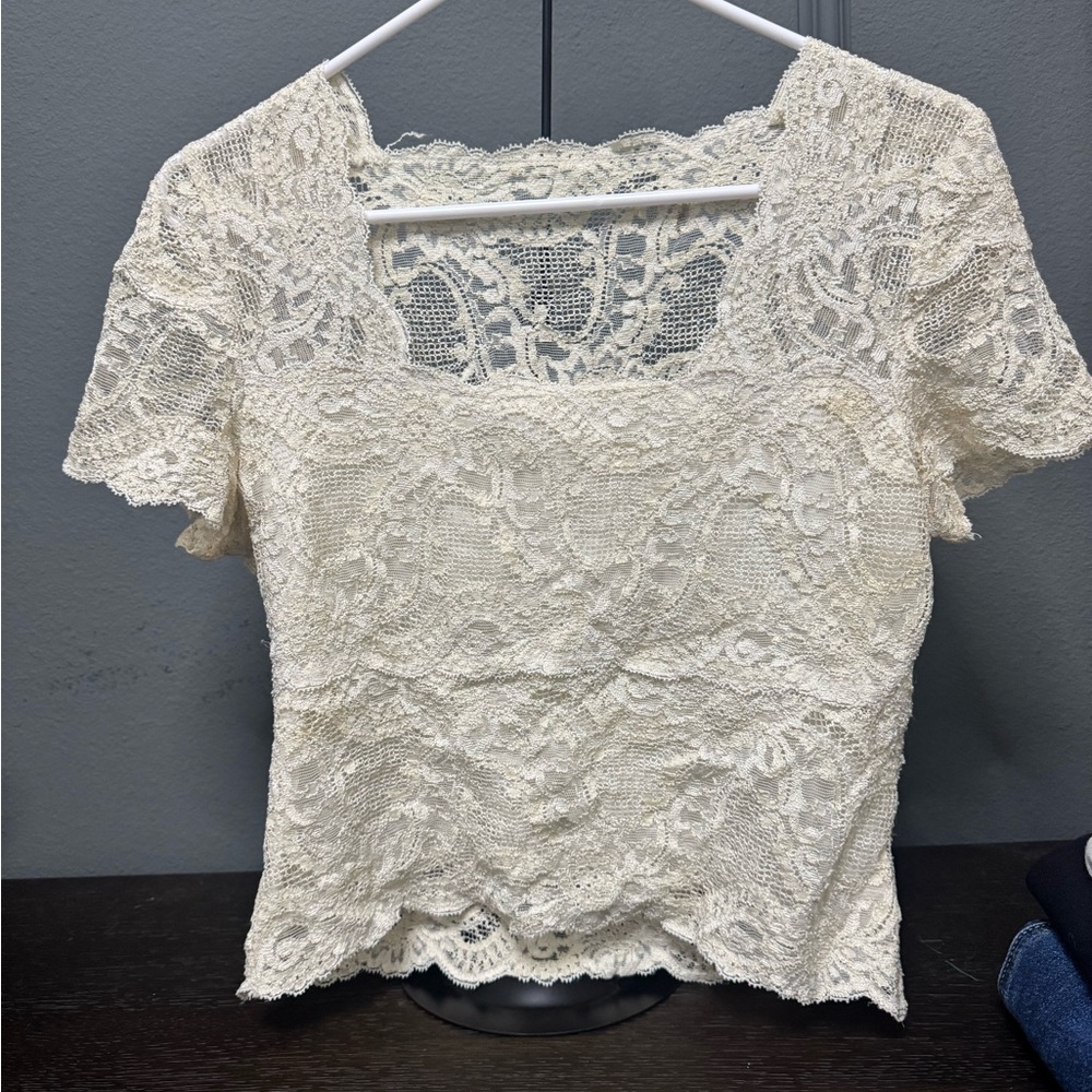 Celine Cream Lace Blouse